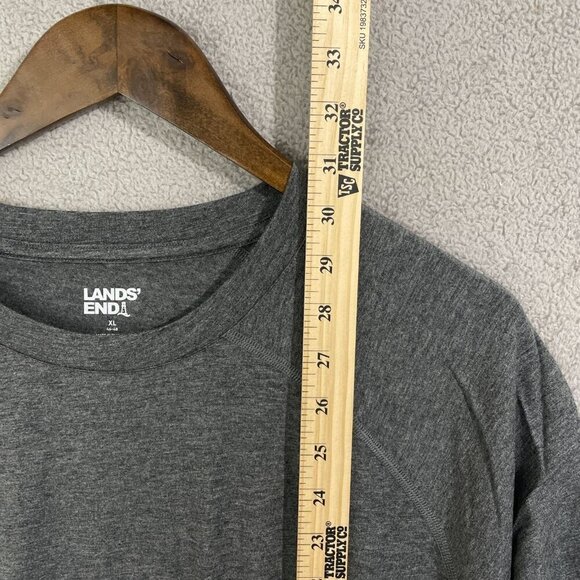 NWOT Lands' End Men's Size XL Heather Gray Long Sleeve Shirt - Picture 4 of 6